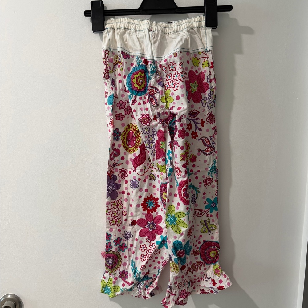 Mim-Pi Pink Ruffle Tank & Floral Capri Pajama Set - Picture 5 of 6